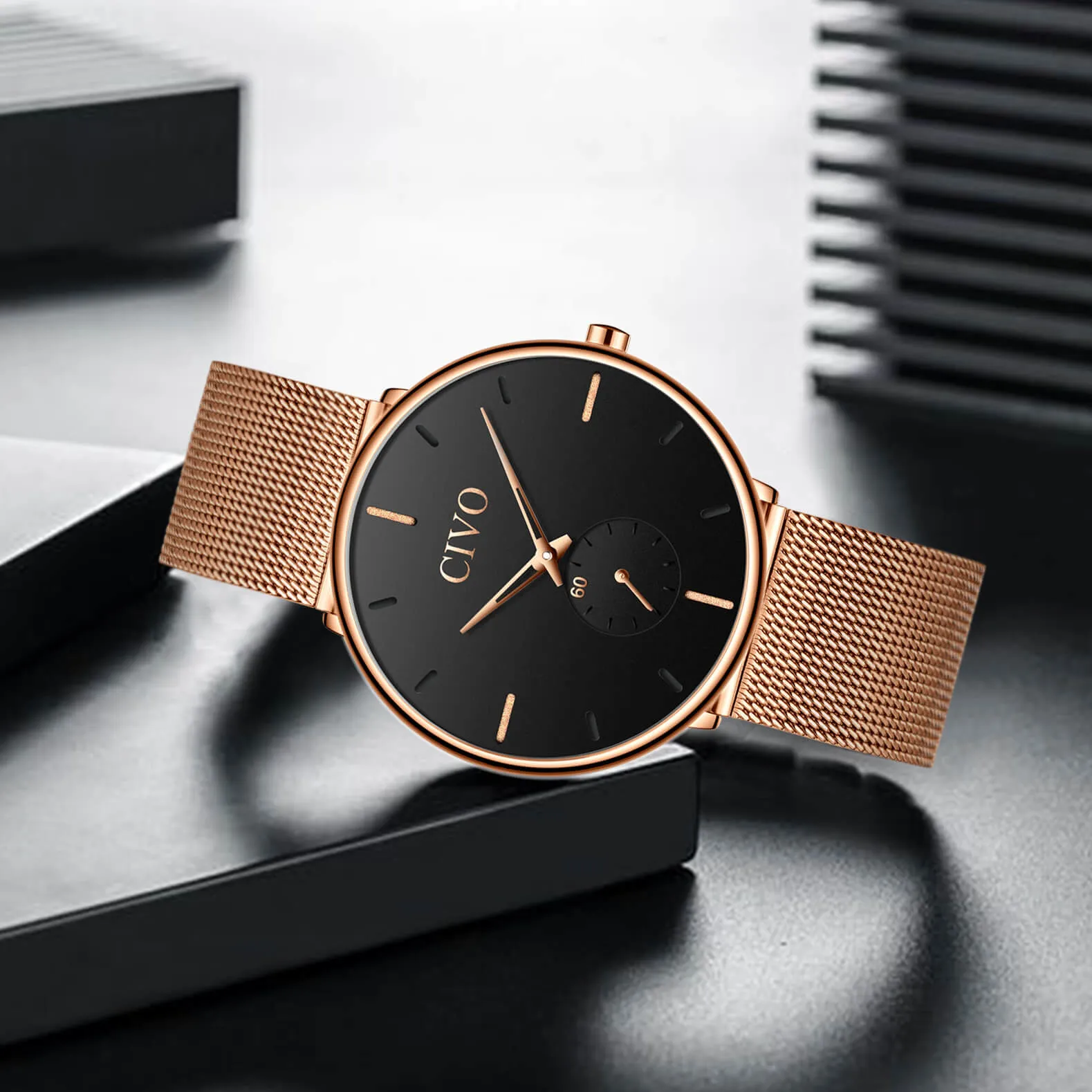 0124C | Quartz Men Watch | Mesh Band