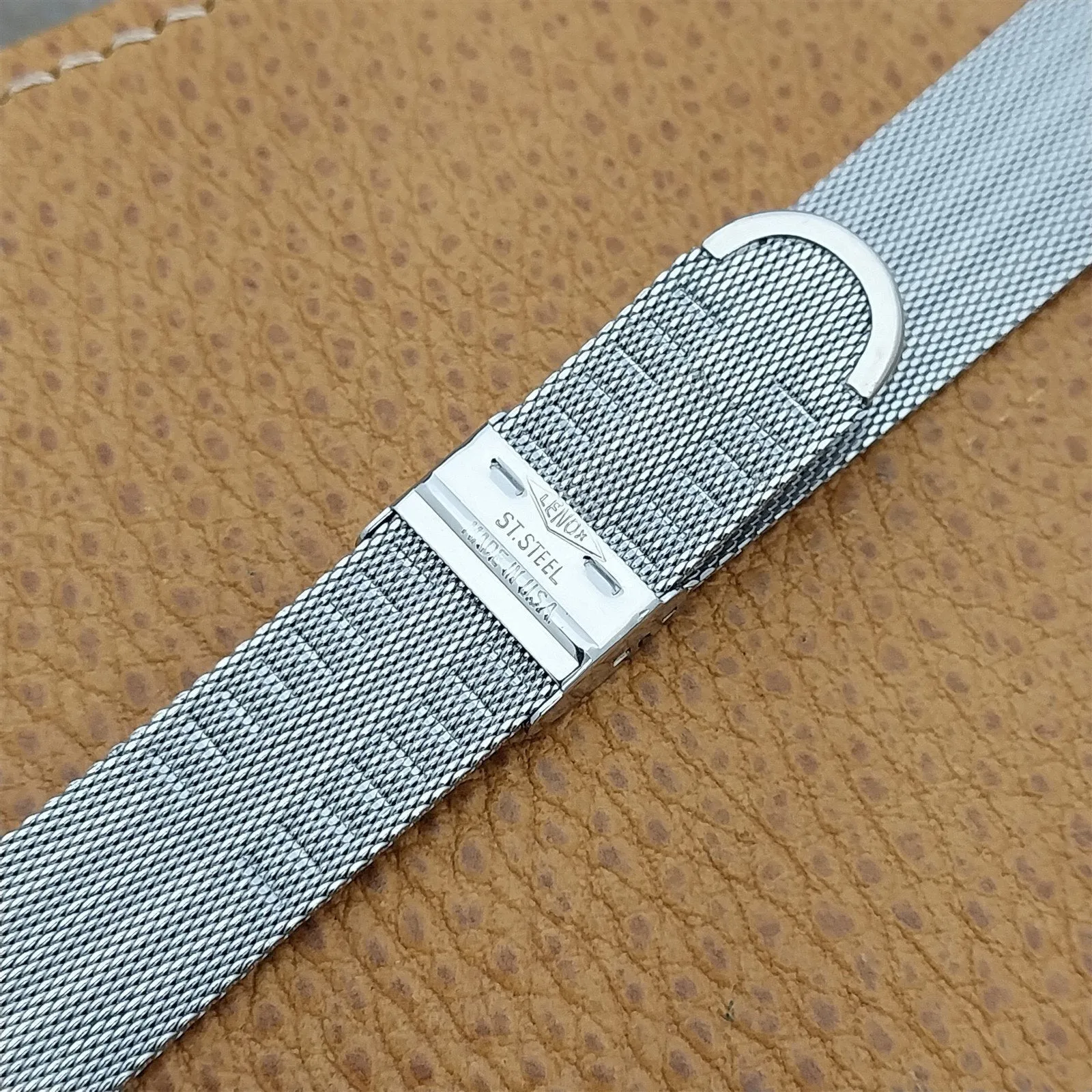 17mm 18mm 19mm Stainless Steel Mesh Hadley USA Unused 1960s Vintage Watch Band