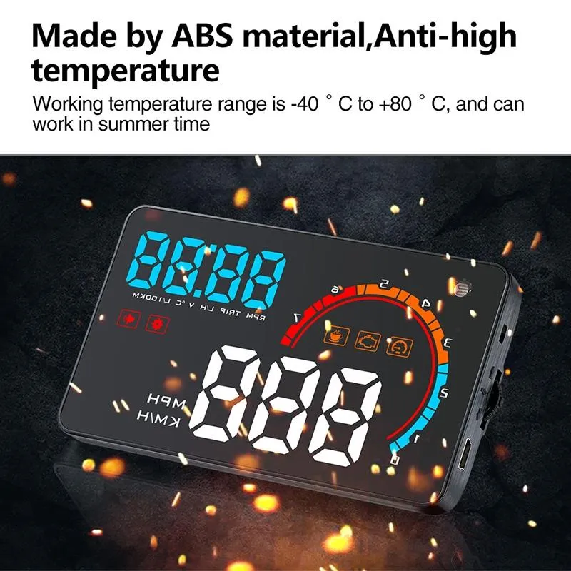 4 Inch Obd2 Gps Head Up Display Car Speed Revolving Speed Water Temp Battery Voltage Running Speed & Distance