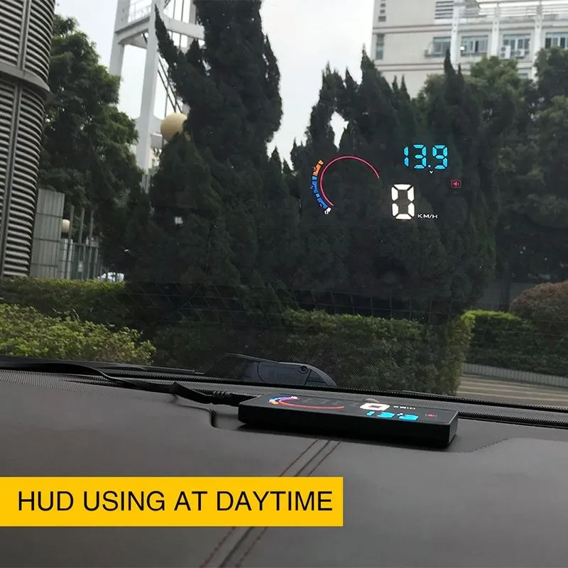 4 Inch Obd2 Gps Head Up Display Car Speed Revolving Speed Water Temp Battery Voltage Running Speed & Distance
