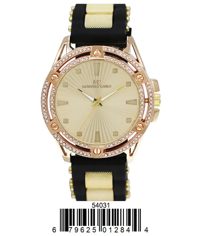 5403 - Montres Carlo Watch with Silicone Band
