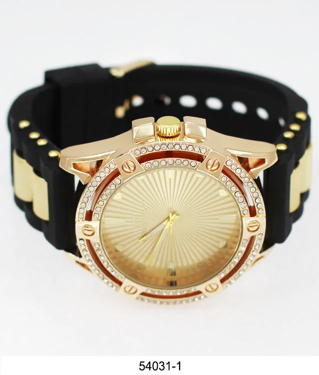 5403 - Montres Carlo Watch with Silicone Band