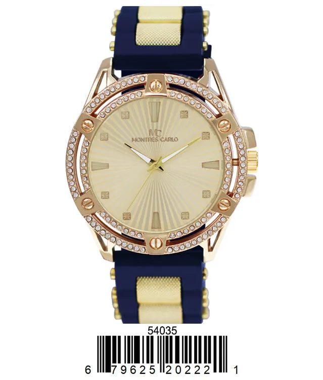 5403 - Montres Carlo Watch with Silicone Band