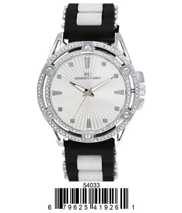 5403 - Montres Carlo Watch with Silicone Band