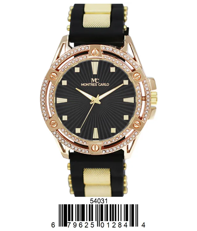 5403 - Montres Carlo Watch with Silicone Band