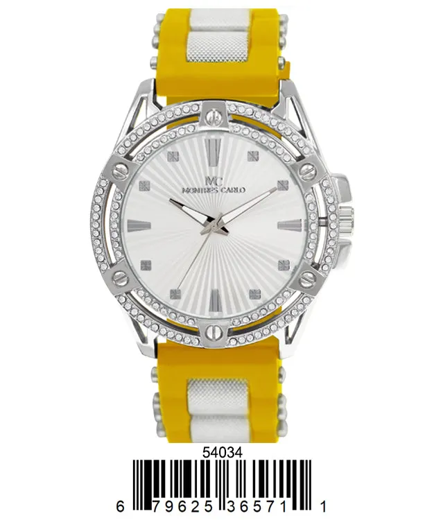 5403 - Montres Carlo Watch with Silicone Band