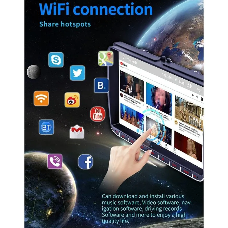 9 Inch Car Hd Radio Receiver Mp5 Player For Volkswagen - Fm Bluetooth Tf Card Gps Wifi - 1Gb   16Gb