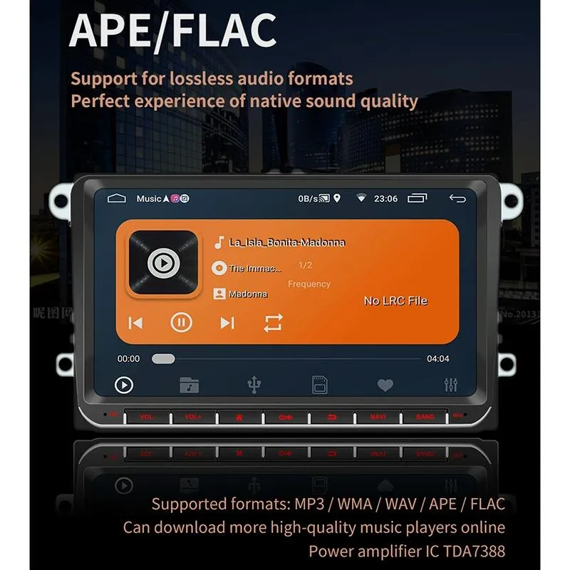 9 Inch Car Hd Radio Receiver Mp5 Player For Volkswagen - Fm Bluetooth Tf Card Gps Wifi - 1Gb   16Gb