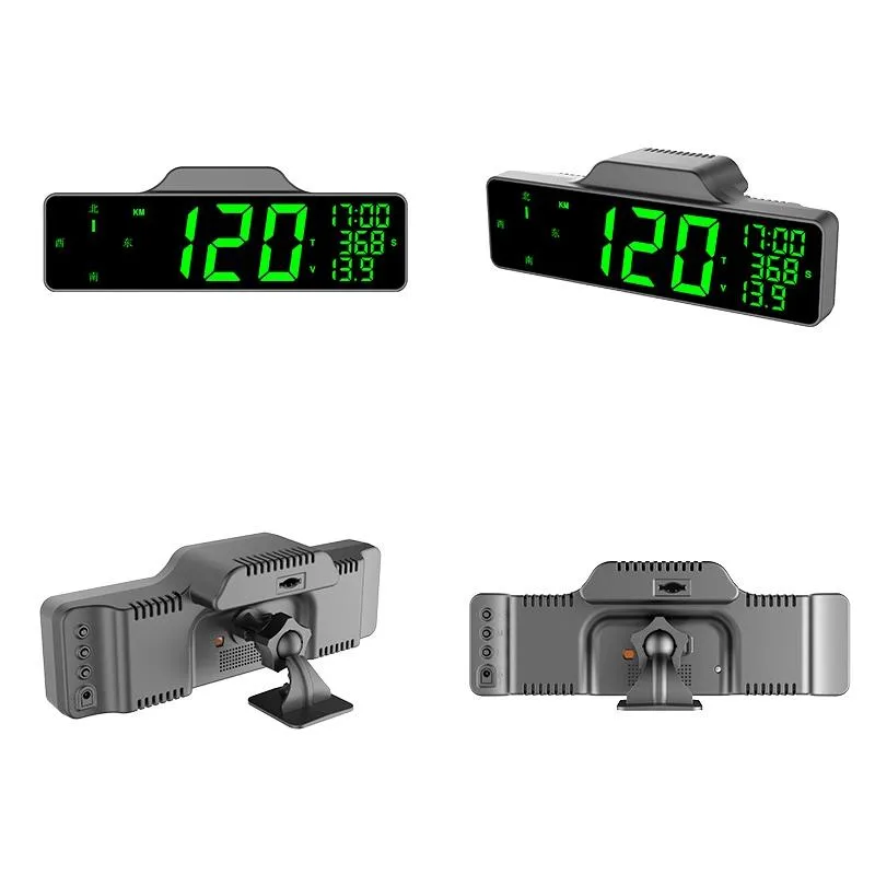 9 Inch Car Hud Gps Speedometer W / Compass Multifunction Display