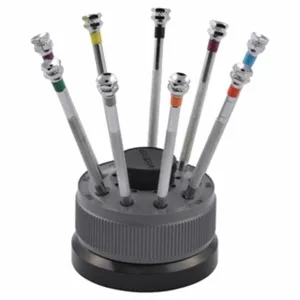9 PC WATCH EYE GLASS SCREW DRIVER STAND WITH EXTRA BLADE TOOL TOP QUALITY