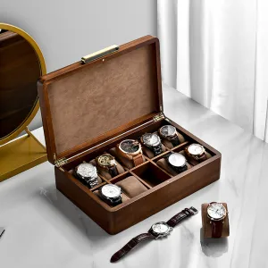 Acacia Wood Watch Box Organizer with 10 Slots for Watches