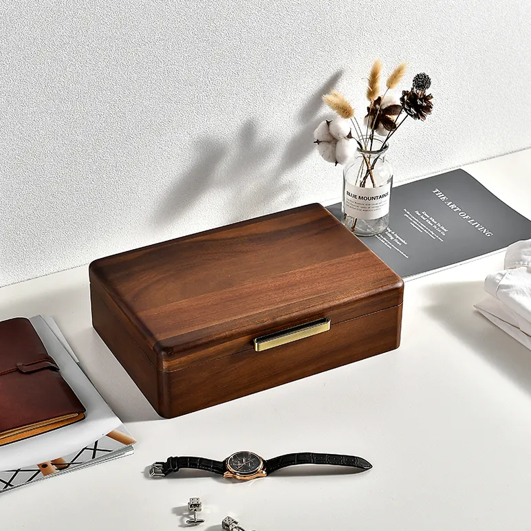 Acacia Wood Watch Box Organizer with 10 Slots for Watches