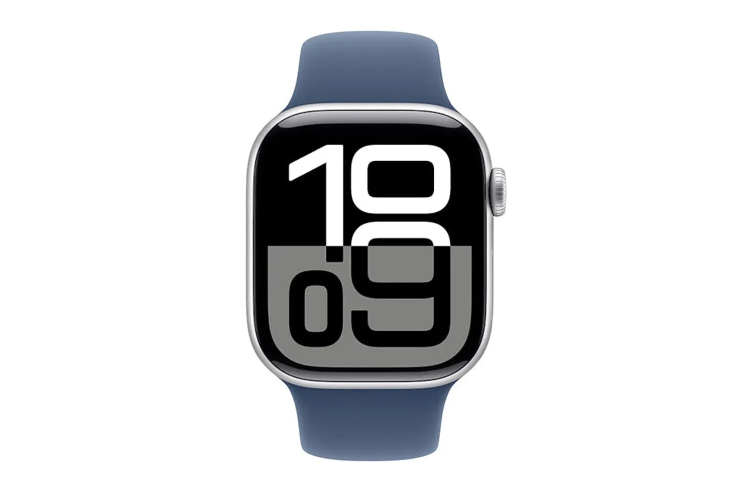 Apple Watch Series 10 | 46mm | Silver Aluminium Case Denim Sport Band S/M