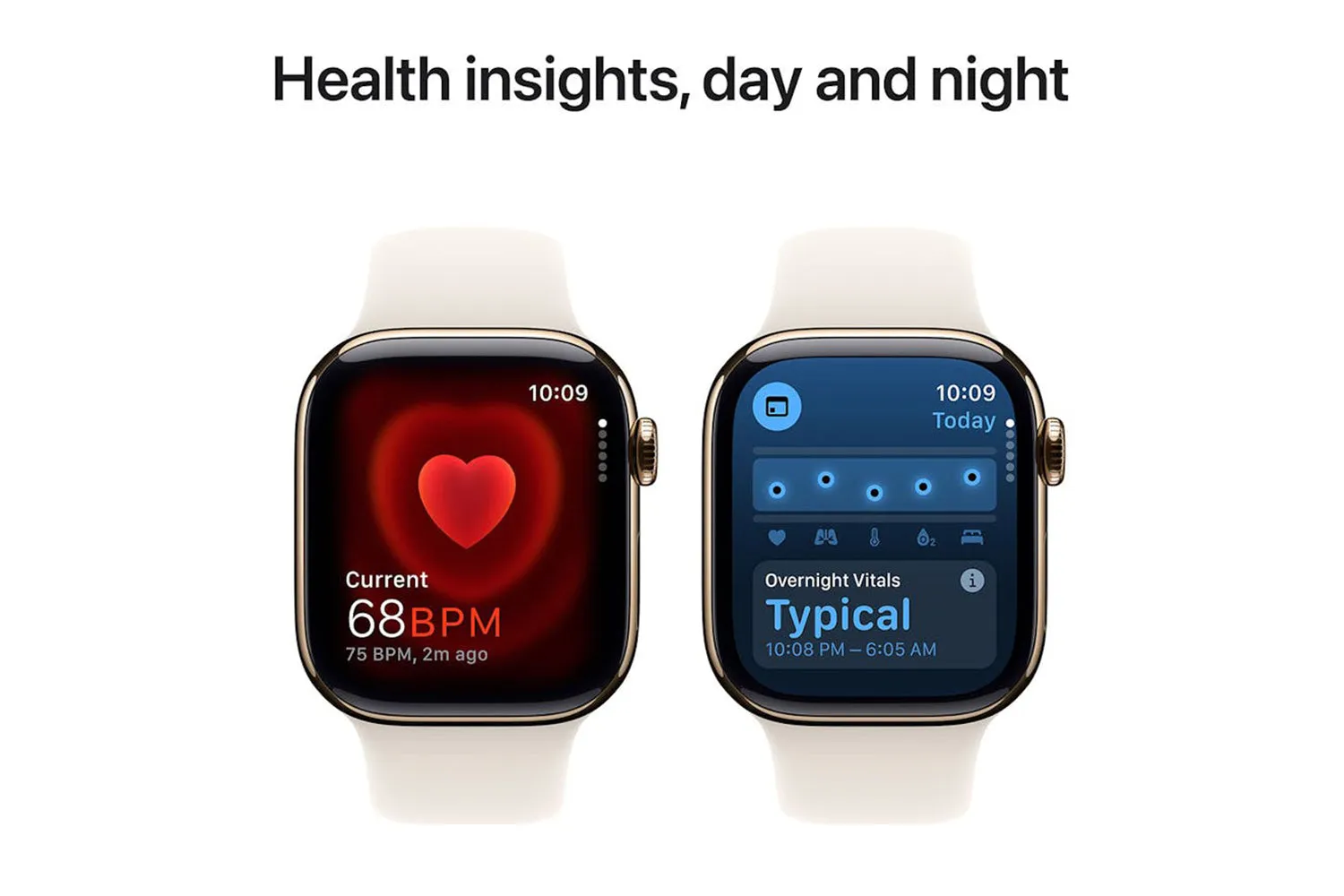 Apple Watch Series 10 GPS   Cellular | 42mm | Gold Titanium Case with Starlight Sport Band S/M