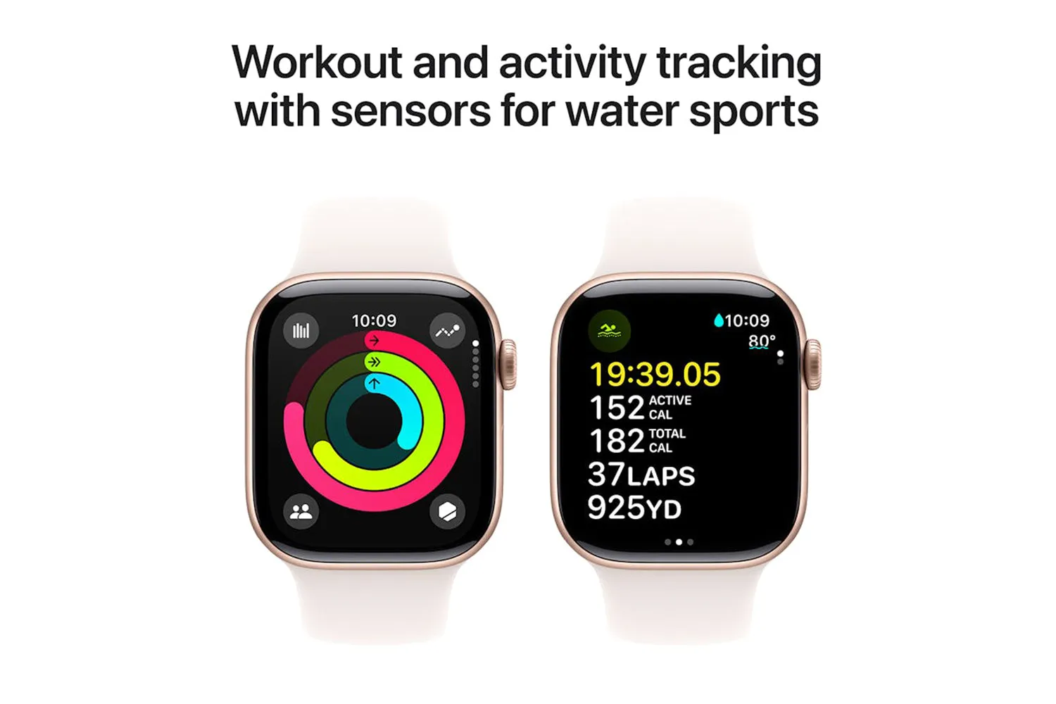 Apple Watch Series 10 GPS   Cellular | 42mm | Rose Gold Aluminium Case with Light Blush Sport Band M/L
