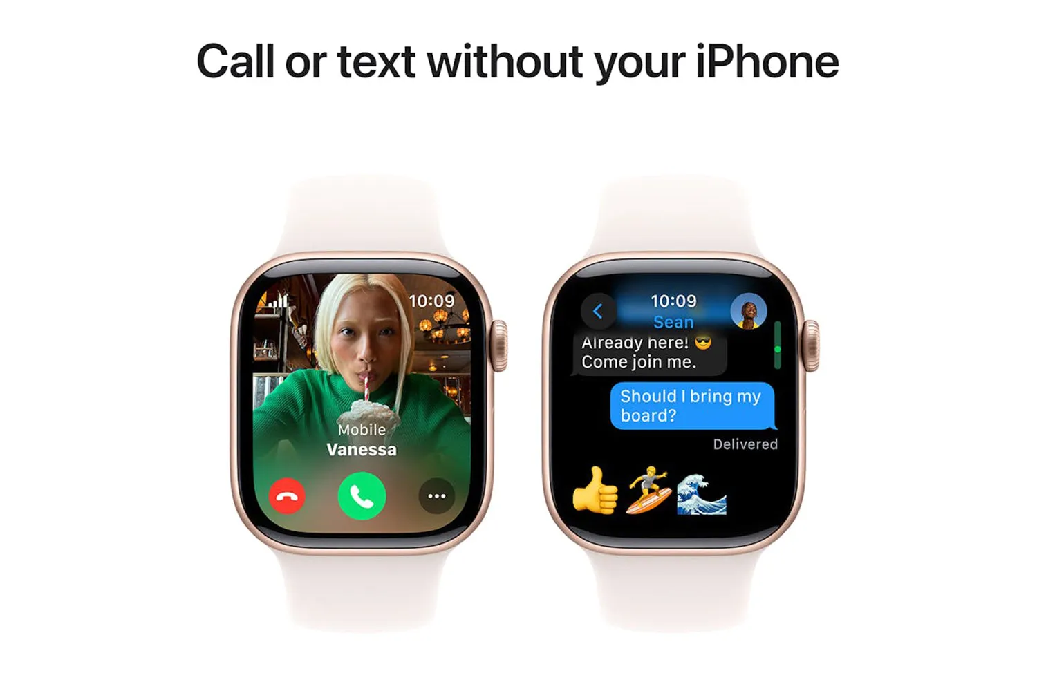 Apple Watch Series 10 GPS   Cellular | 42mm | Rose Gold Aluminium Case with Light Blush Sport Band M/L