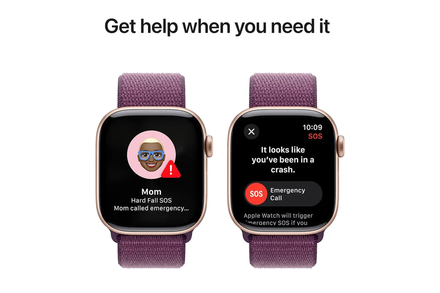 Apple Watch Series 10 GPS   Cellular | 42mm | Rose Gold Aluminium Case with Plum Sport Loop