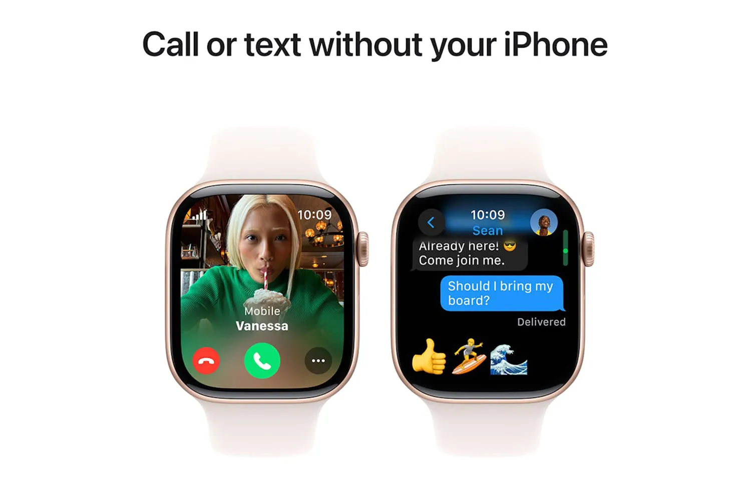 Apple Watch Series 10 GPS   Cellular | 46mm | Rose Gold Aluminium Case with Light Blush Sport Band S/M