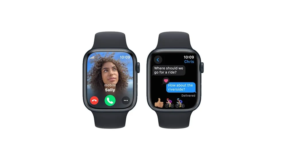 Apple Watch Series 9 45mm (GPS   Cellular) Midnight Aluminium Case with Midnight Sport Band (S/M)