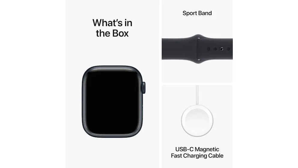 Apple Watch Series 9 45mm (GPS   Cellular) Midnight Aluminium Case with Midnight Sport Band (S/M)