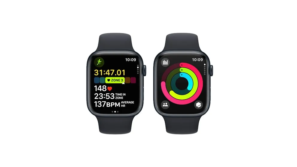 Apple Watch Series 9 45mm (GPS   Cellular) Midnight Aluminium Case with Midnight Sport Band (S/M)