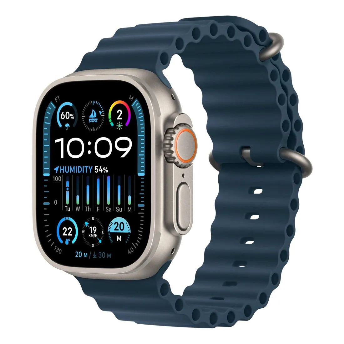 Apple Watch Ultra 2 49mm Titanium Case GPS   Cellular Blue Ocean Band - Open Never Used (AU Version)