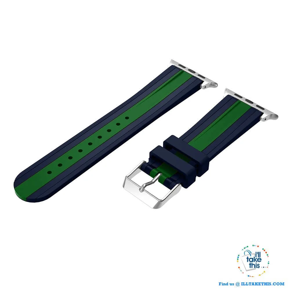Apple Watchband, Colorful Silicone wrist strap suit Apple Series 4 down 38mm & 42mm