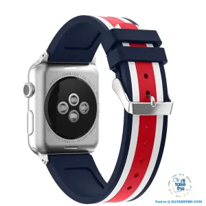 Apple Watchband, Colorful Silicone wrist strap suit Apple Series 4 down 38mm & 42mm