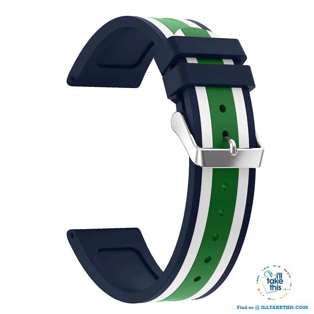 Apple Watchband, Colorful Silicone wrist strap suit Apple Series 4 down 38mm & 42mm