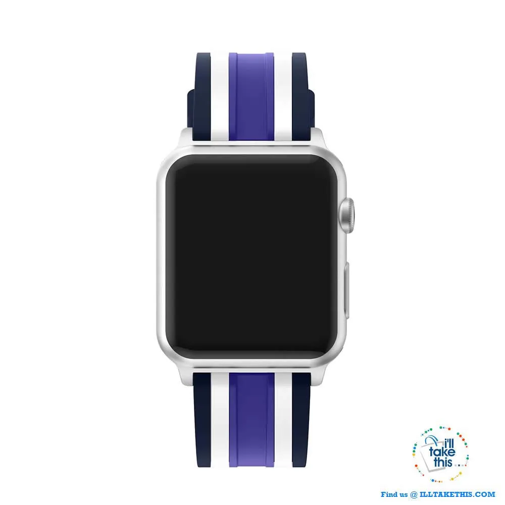 Apple Watchband, Colorful Silicone wrist strap suit Apple Series 4 down 38mm & 42mm