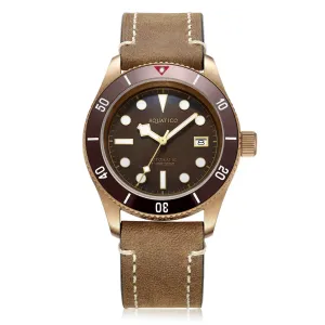 Aquatico Bronze Sea Star Brown Dial Watch (Ceramic Insert)