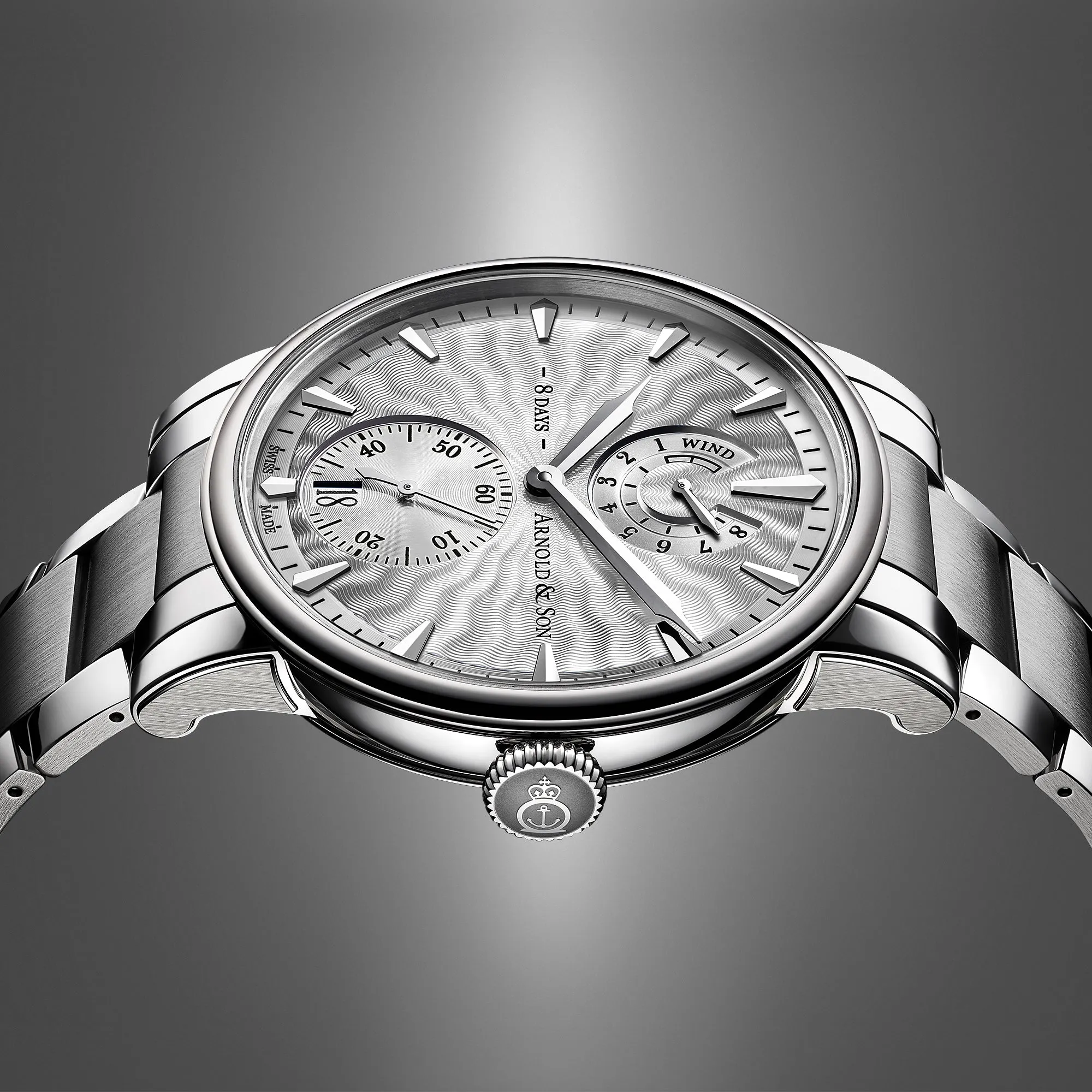 Arnold & Son Watch Eight-Day Royal Navy Silver D