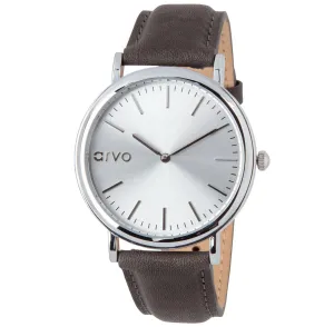 Arvo Silver Time Sawyer Watch - Gray Leather by Arvo