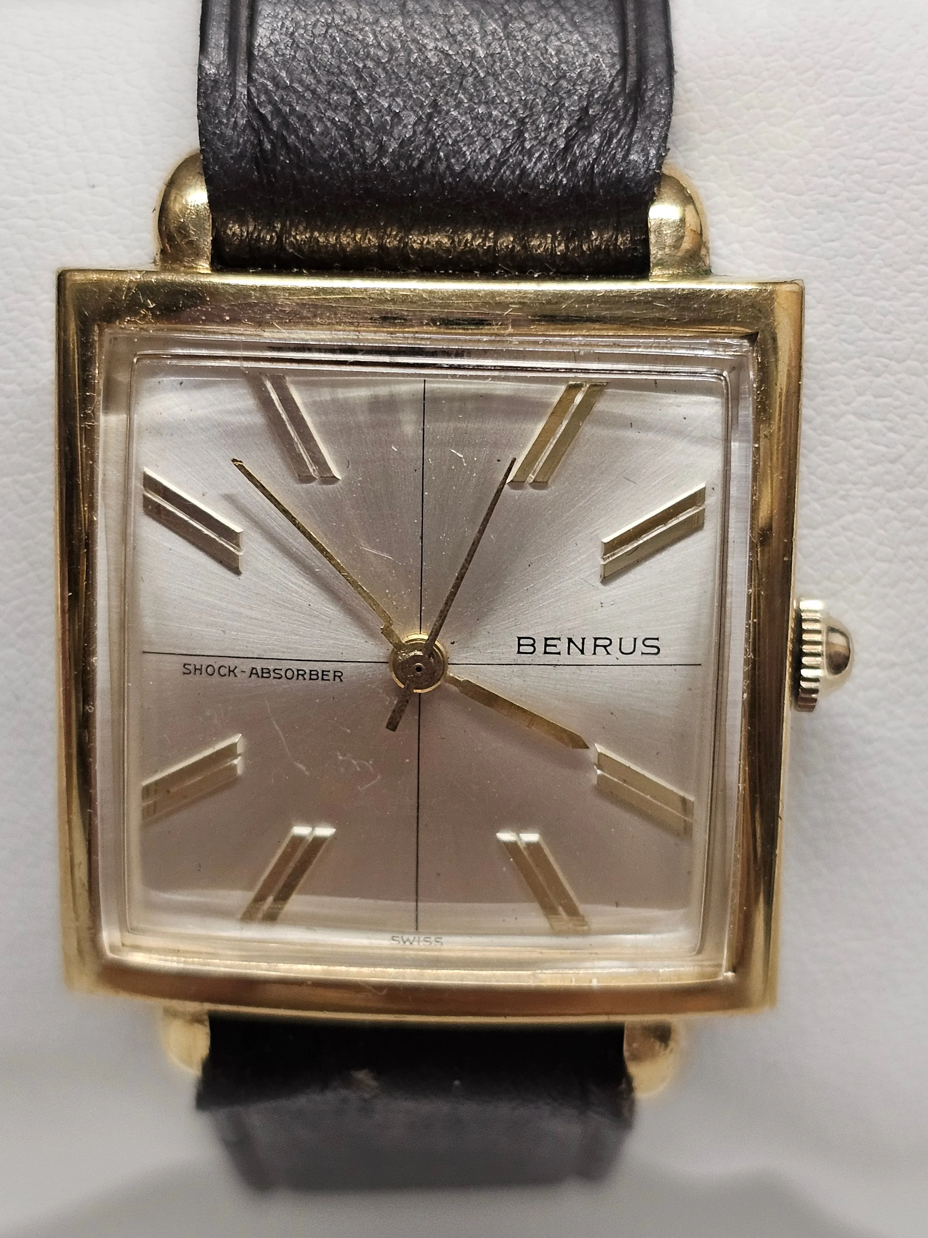 BENRUS Unique Beautiful Vintage Men's Watch from 1950s Gold EP - $6K APR w/ COA!