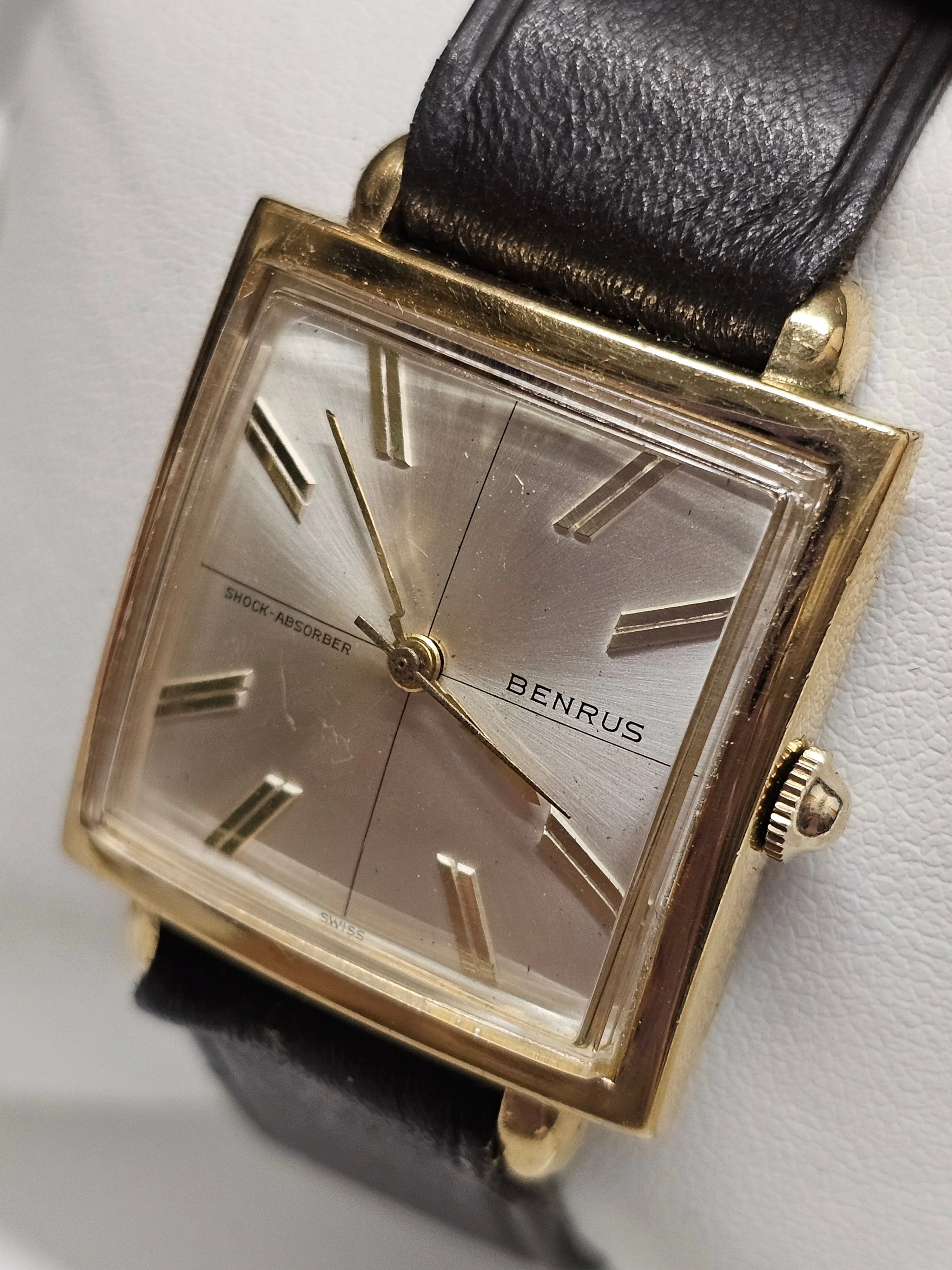 BENRUS Unique Beautiful Vintage Men's Watch from 1950s Gold EP - $6K APR w/ COA!
