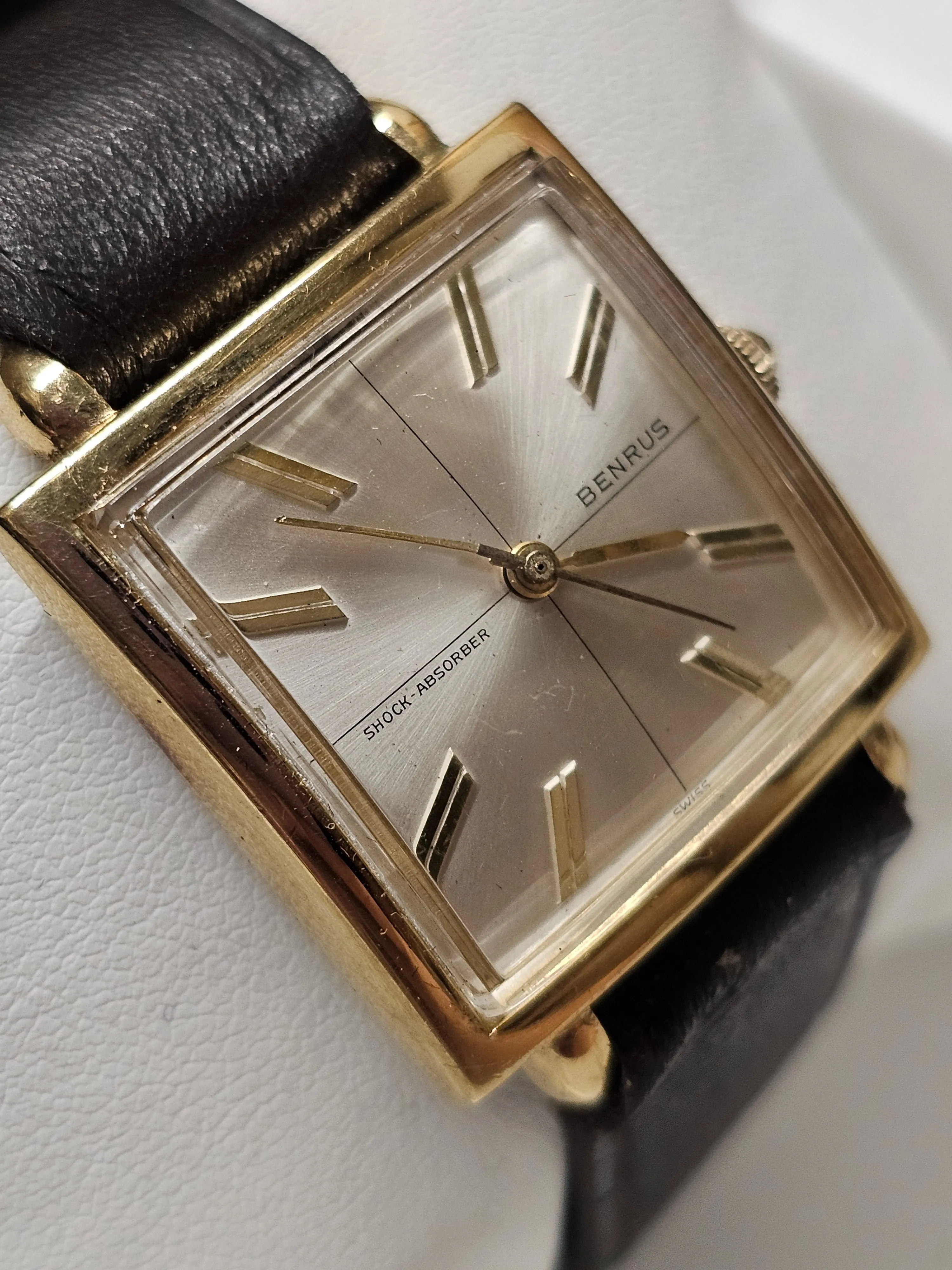 BENRUS Unique Beautiful Vintage Men's Watch from 1950s Gold EP - $6K APR w/ COA!