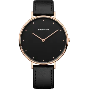 Bering - Gents Classic Rose and Black Leather