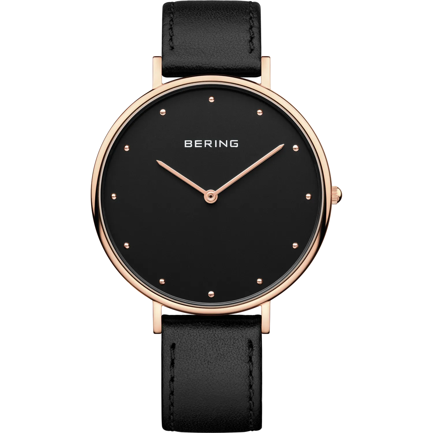 Bering - Gents Classic Rose and Black Leather