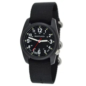 Bertucci Unisex DX3 Field Resin Watch - Black Nylon Strap - Black Dial - 11015