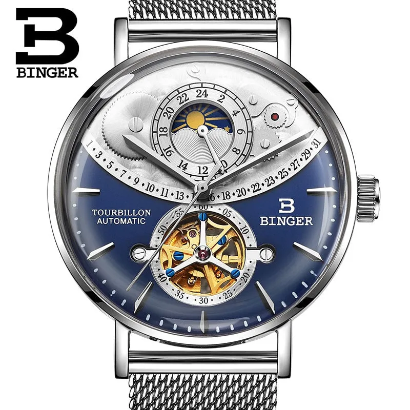 Binger Swiss Exquisite Mechanical Watch Men B 10002