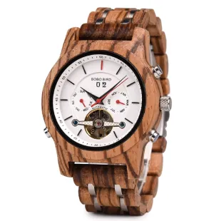 BOBO BIRD MECHANICAL WOODEN UNISEX WATCH