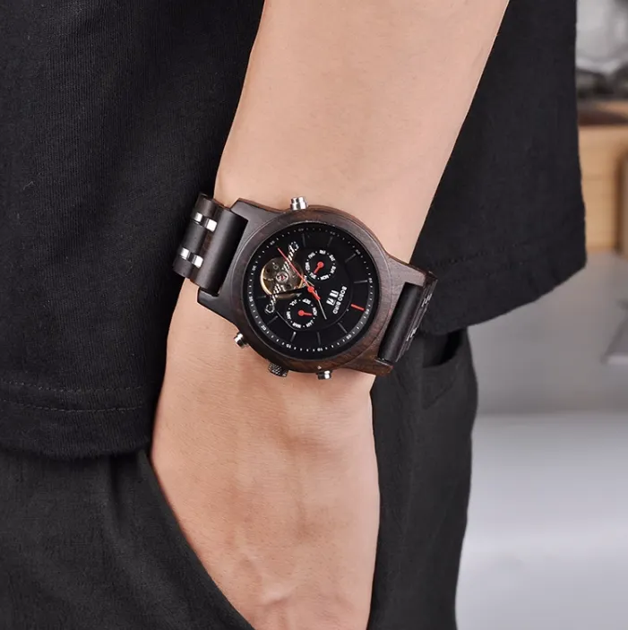 BOBO BIRD MECHANICAL WOODEN UNISEX WATCH