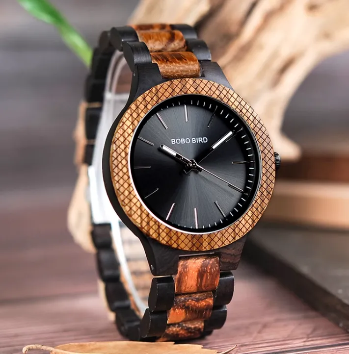 BOBO BIRD MIYATO HANDMADE ZEBPO WOODEN WATCH