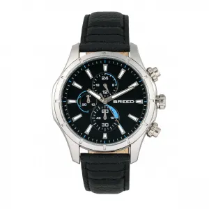 Breed Lacroix Chronograph Leather-Band Watch