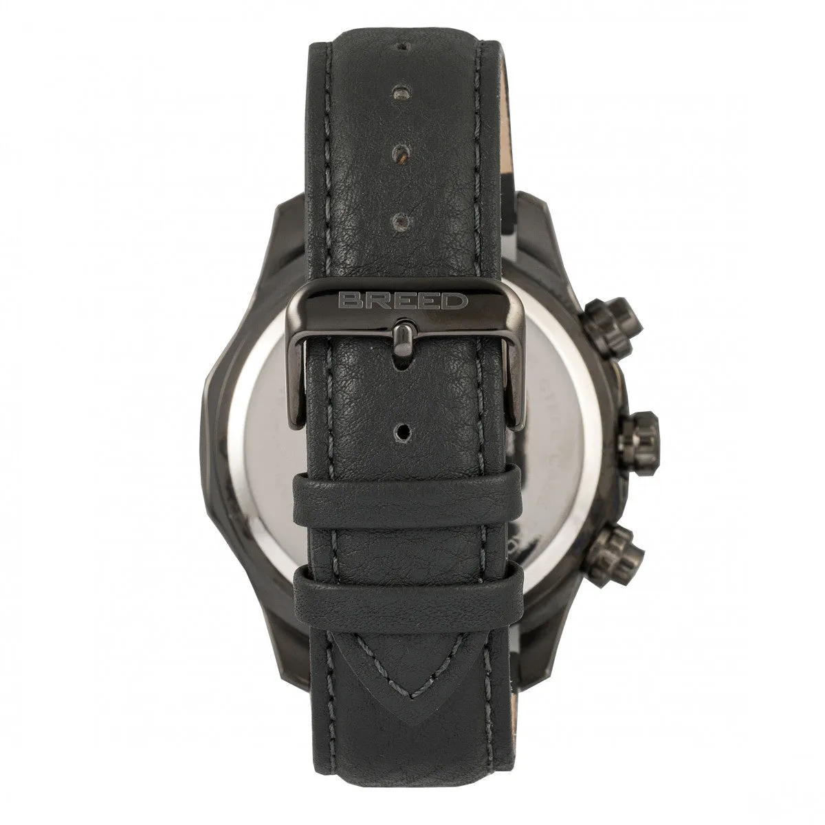 Breed Lacroix Chronograph Leather-Band Watch
