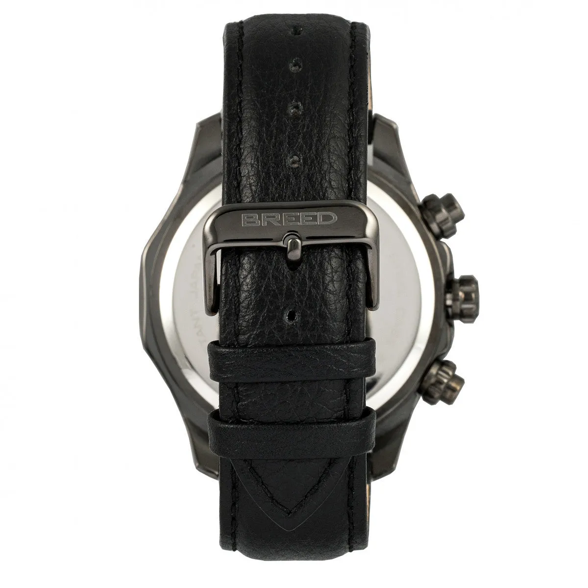 Breed Lacroix Chronograph Leather-Band Watch