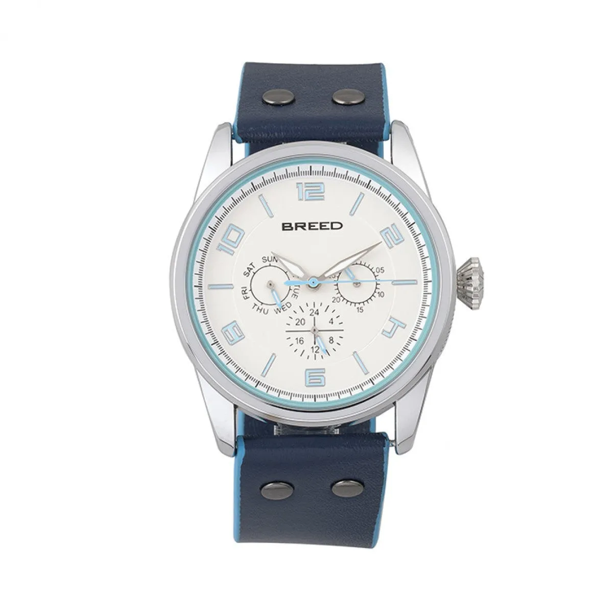 Breed Rio Leather-Band Watch w/Day/Date