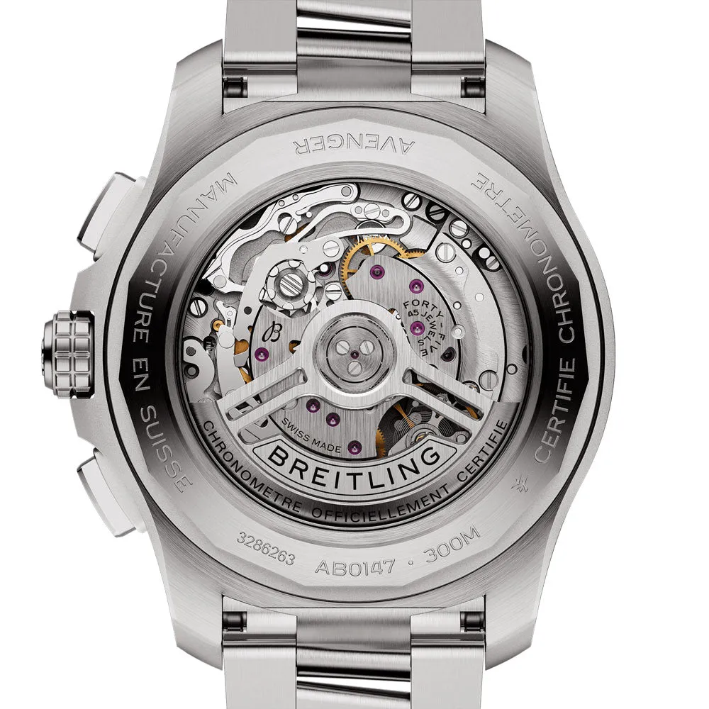Breitling Avenger B01 Chronograph 44mm Beige Dial Automatic Gents Watch AB0147101A1A1