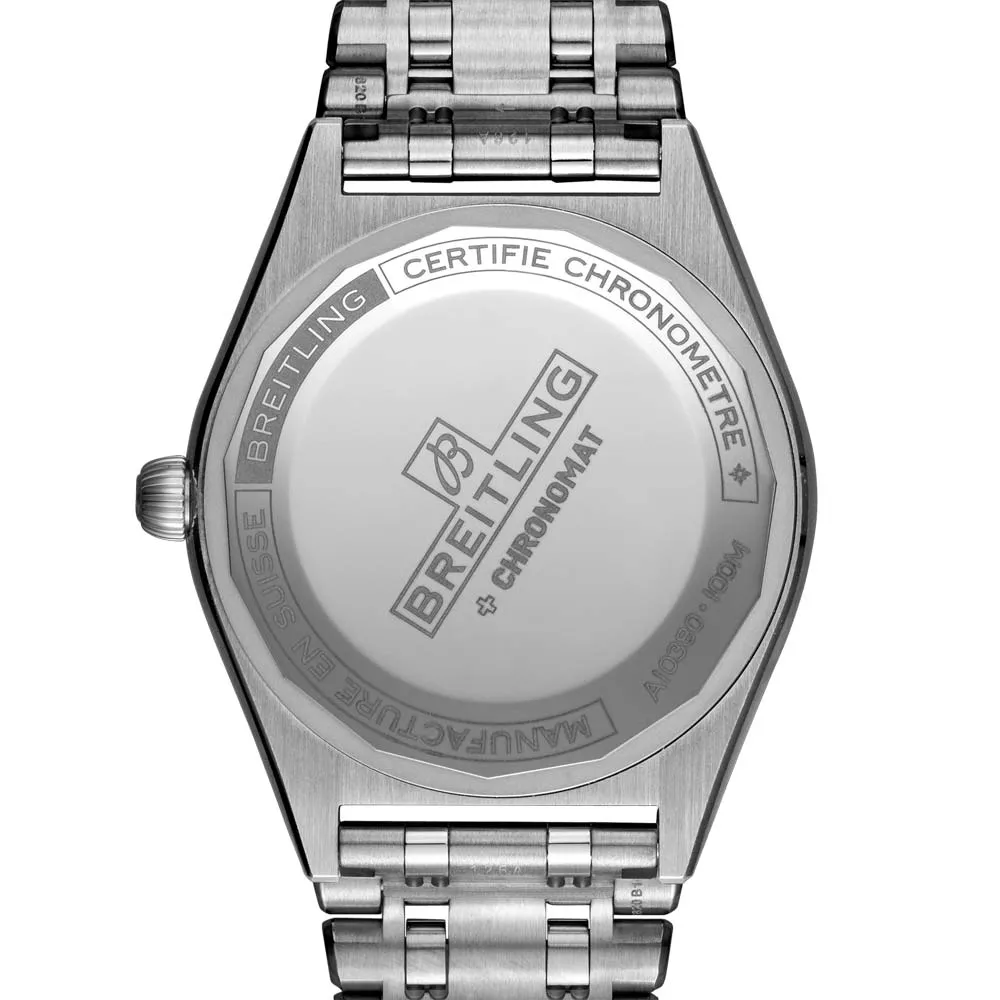Breitling Chronomat 36mm White Dial Automatic Ladies Watch A10380101A3A1