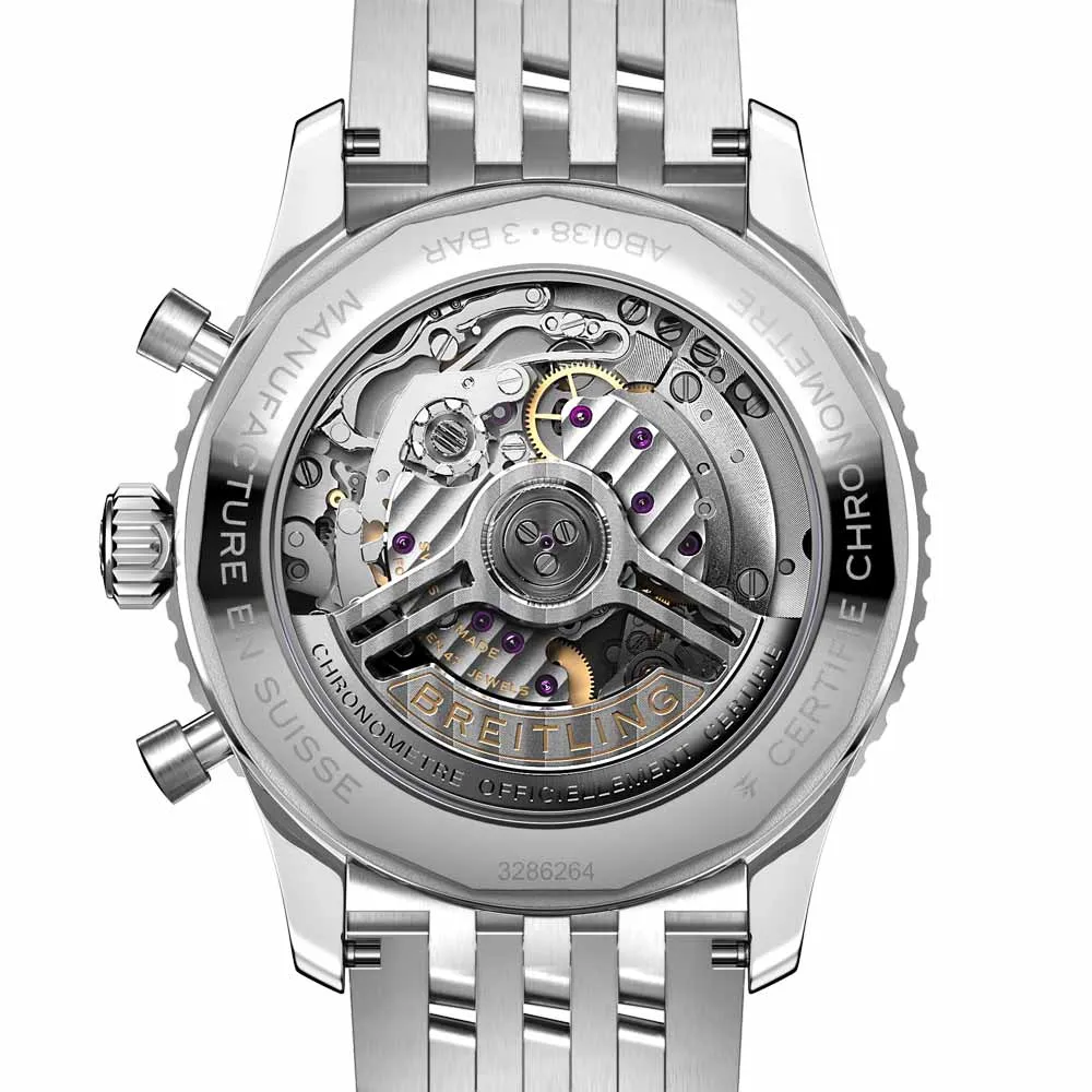Breitling Navitimer B01 Chronograph 43mm Ice Blue Dial Automatic Gents Watch AB0138241C1A1
